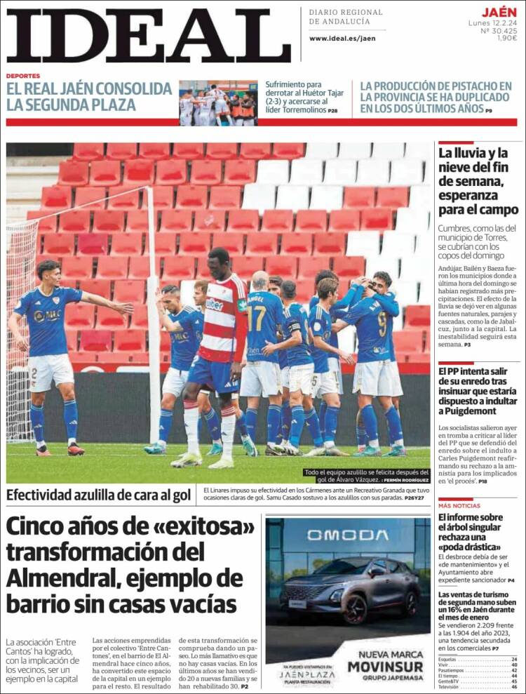 Portada de El Ideal de Jaén (España)