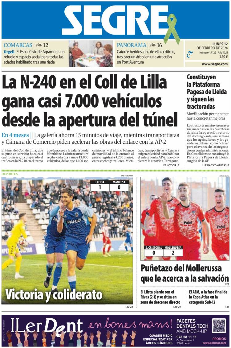 Portada de Segre  (España)