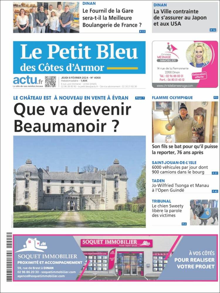 Portada de Le Petit Bleu (Francia)