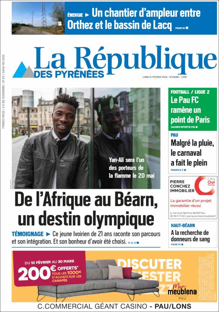 Portada de La République des Pyrénées (Francia)