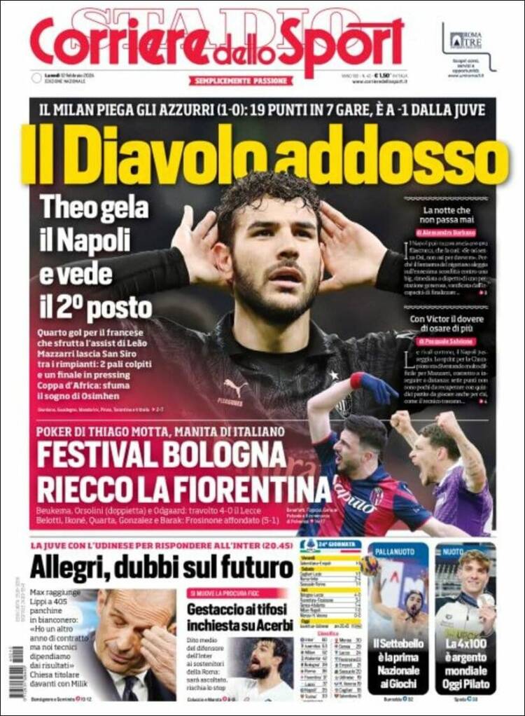 Portada de Corriere dello Sport (Italia)
