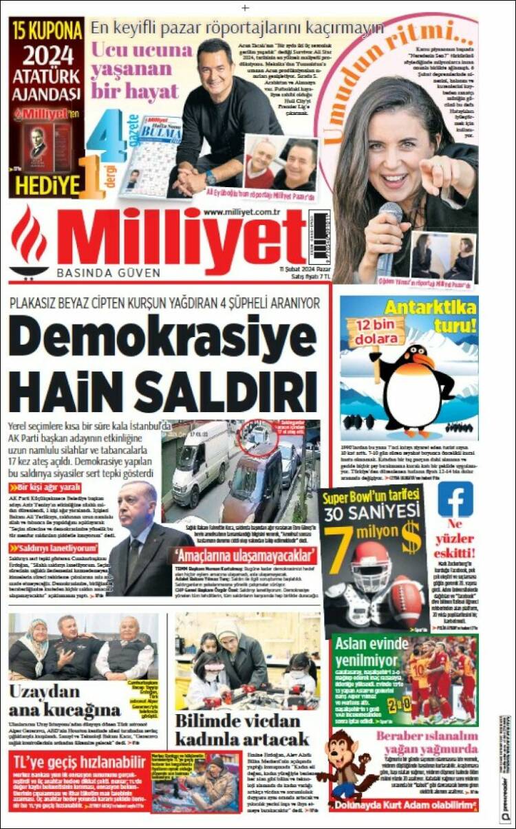 Portada de Milliyet (Turqu&iacute;a)