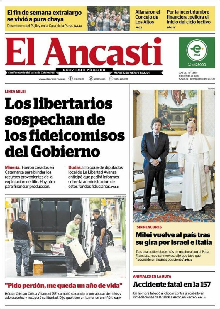 Portada de El Ancasti (Argentina)