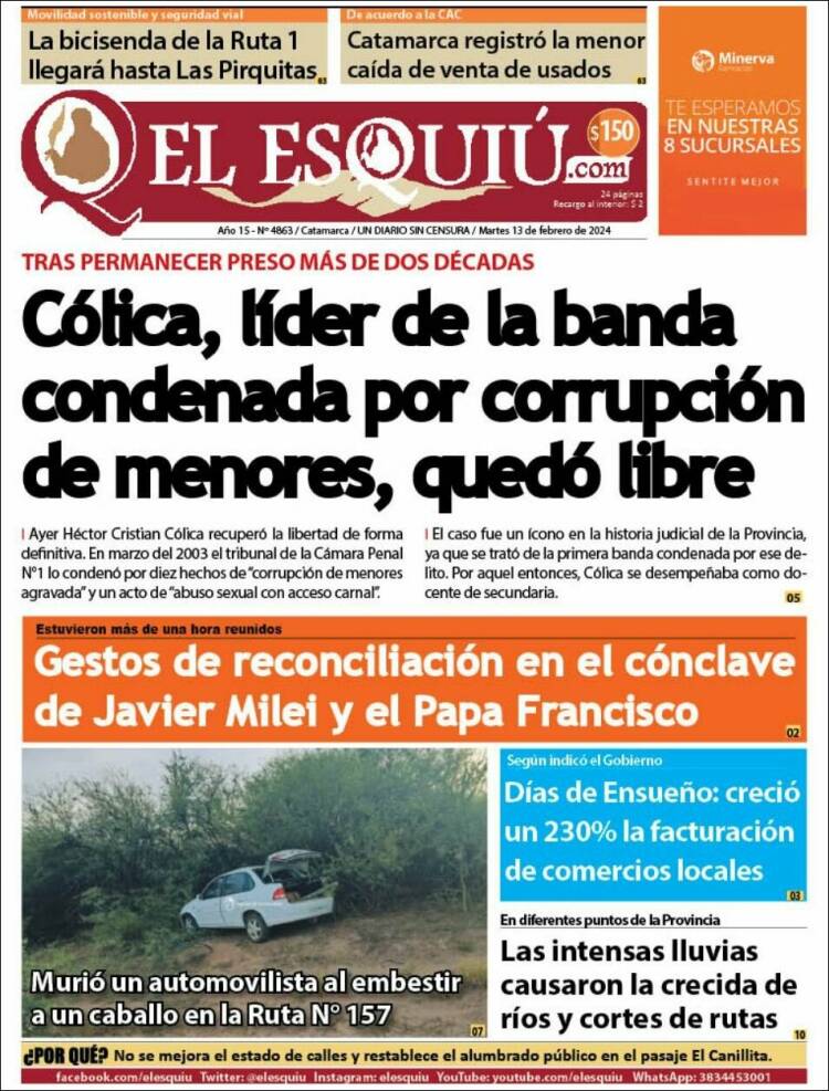 Portada de El Esquiu (Argentina)