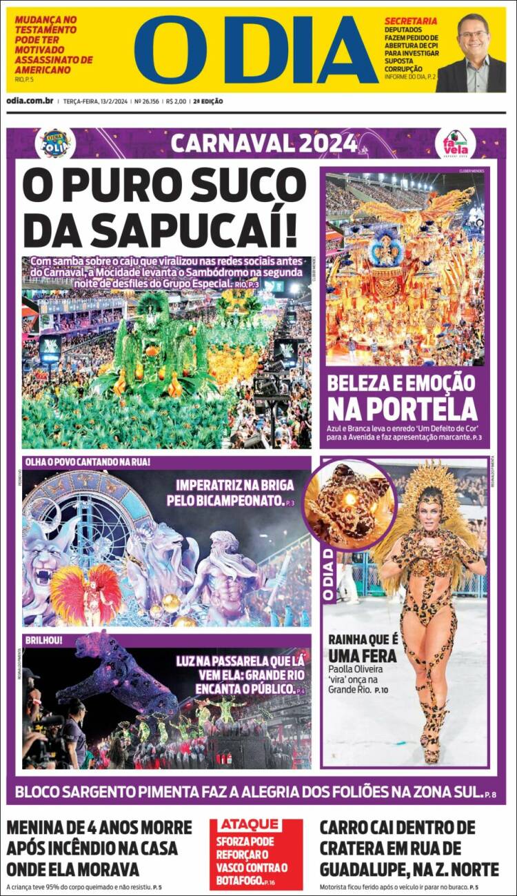 Portada de O Dia (Brasil)