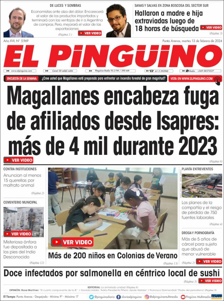 Portada de El Pingüino (Chile)