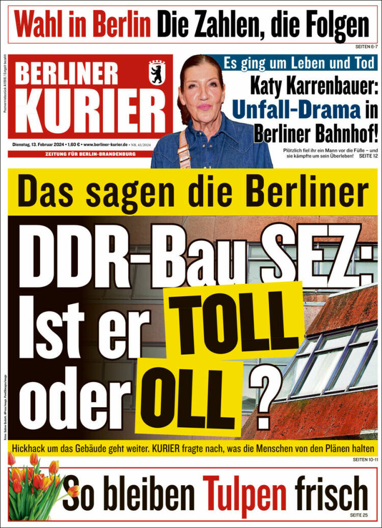 Portada de Berliner Kurier - Startseite BK (Alemania)