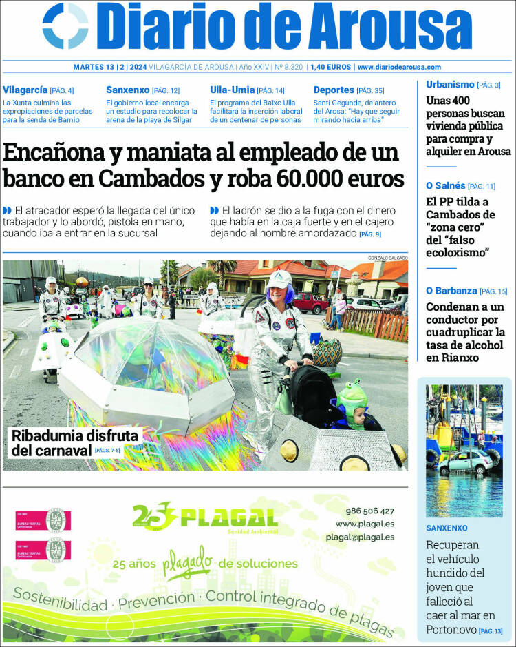 Portada de Diario de Arousa (España)