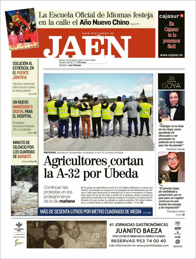 Portada de Diario Jaén (España)