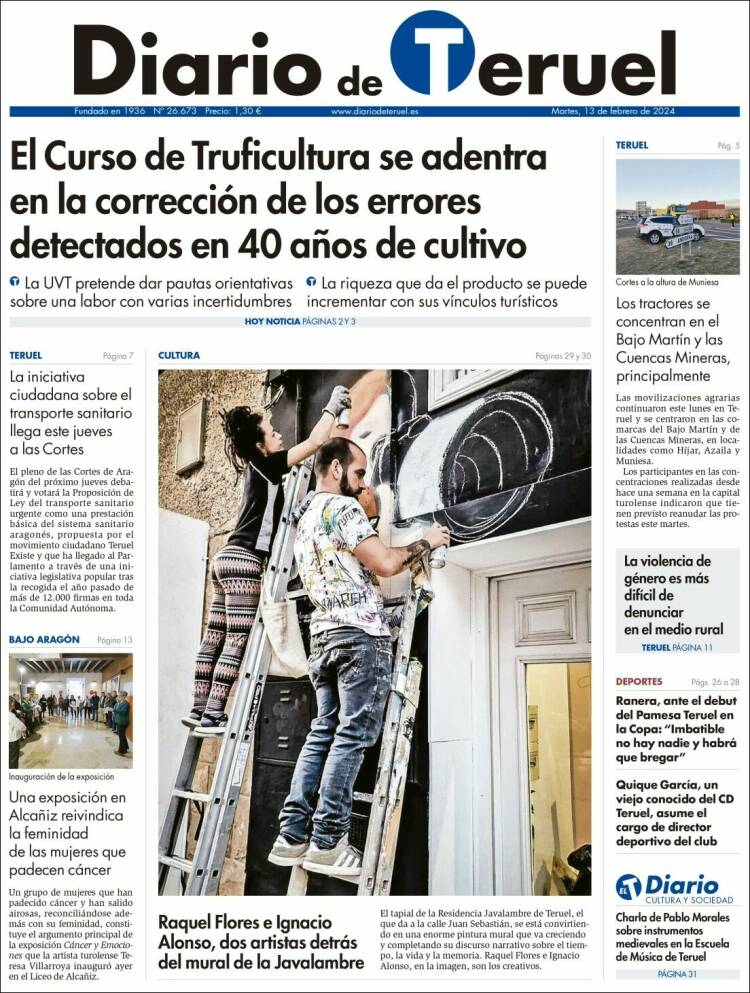 Portada de Diario de Teruel (España)