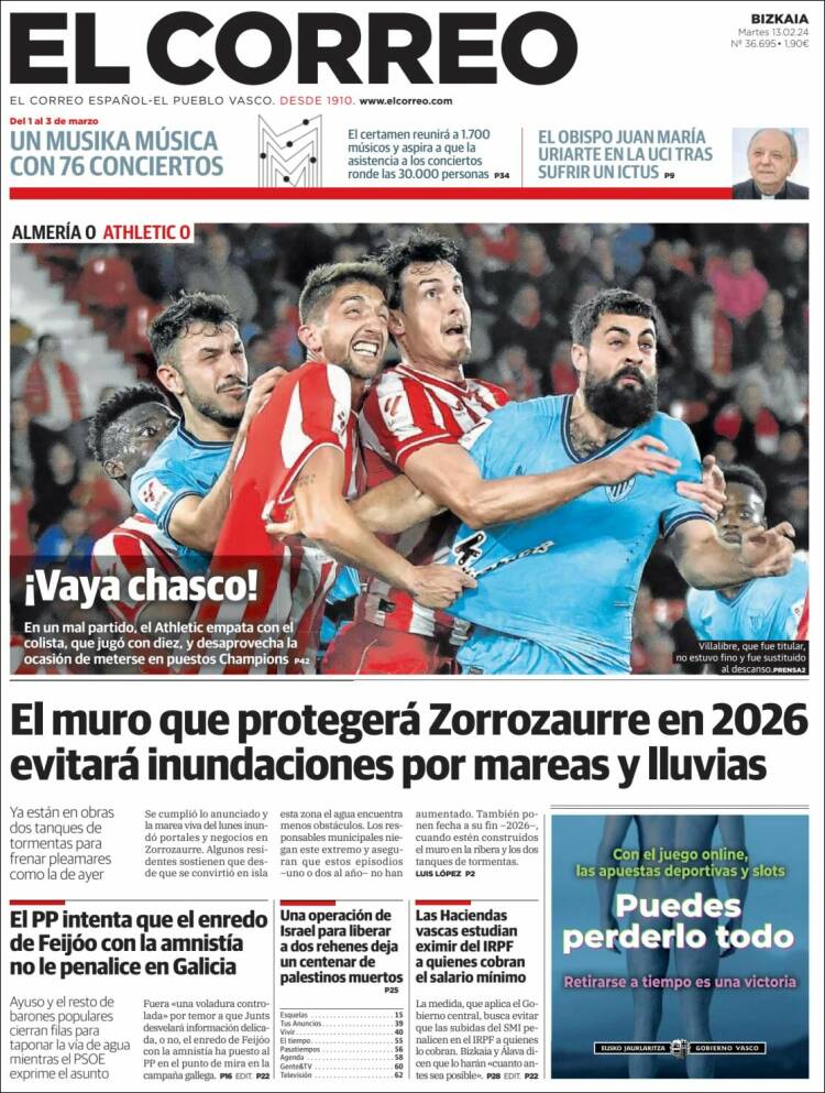 Portada de El Correo (España)