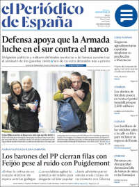 Portada de El Periódico de España (España)