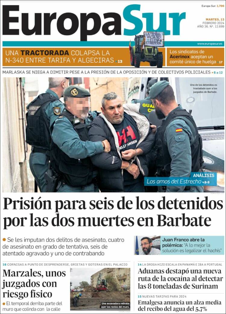 Portada de Europa Sur (España)