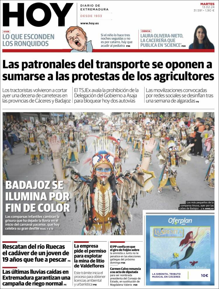 Portada de Hoy - Badajoz (España)