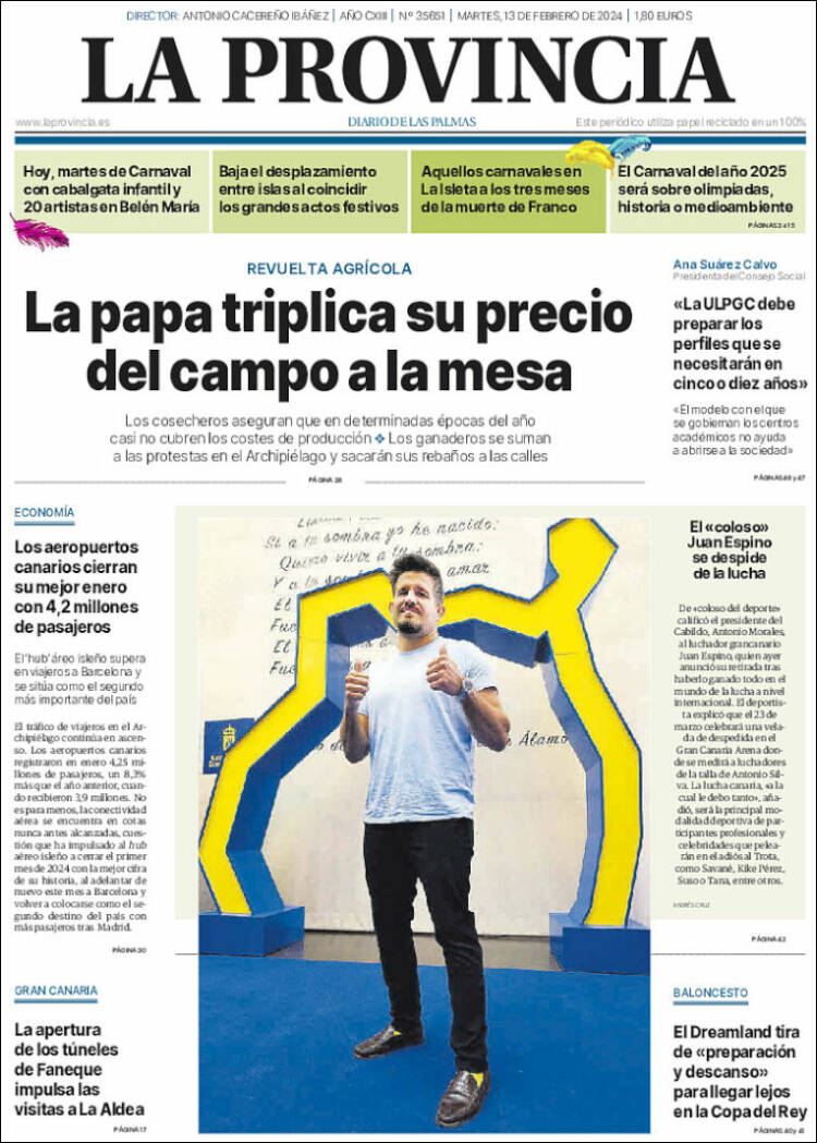 Portada de La Provincia (España)