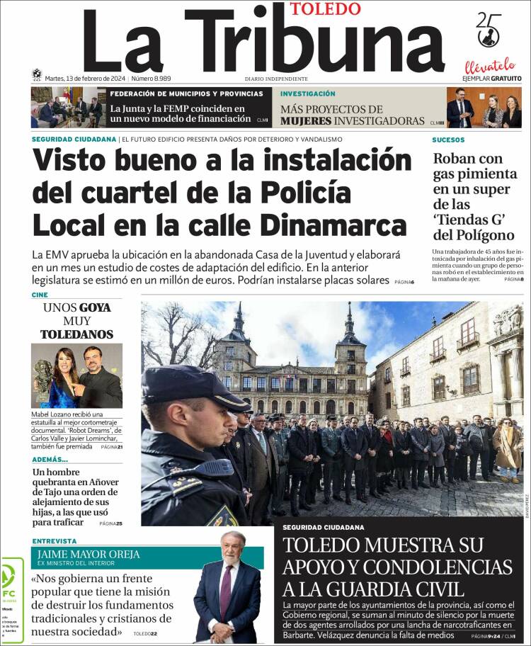 Portada de La Tribuna de Toledo (España)