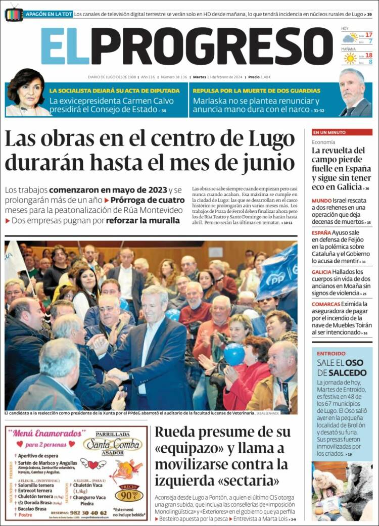 Portada de El Progreso (España)