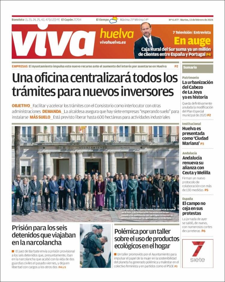 Portada de Viva Huelva (España)