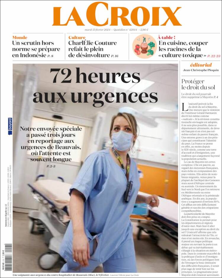 Portada de La Croix (Francia)