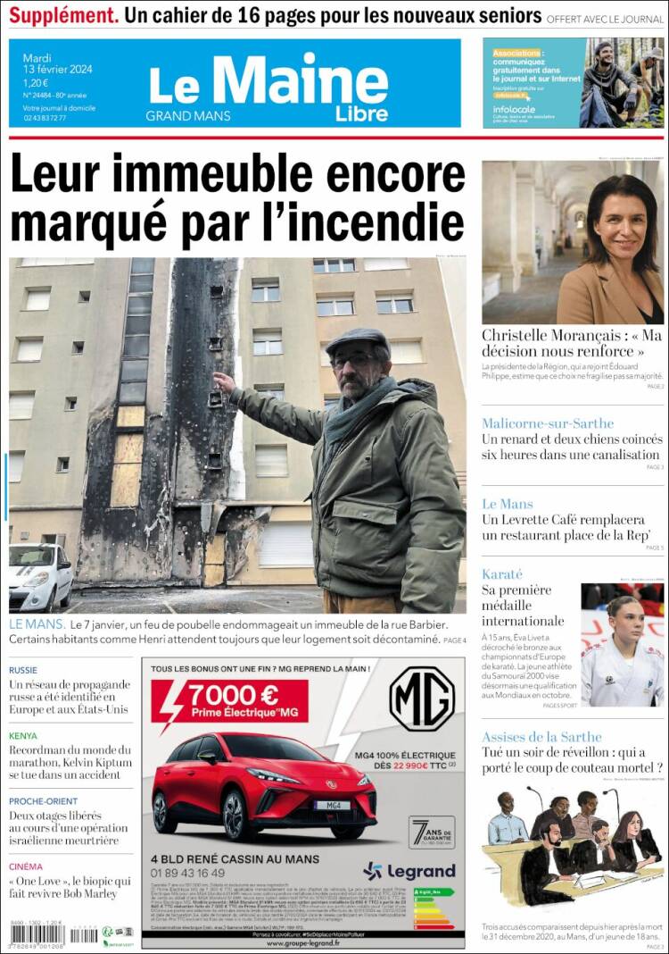 Portada de Le Maine Libre (Francia)