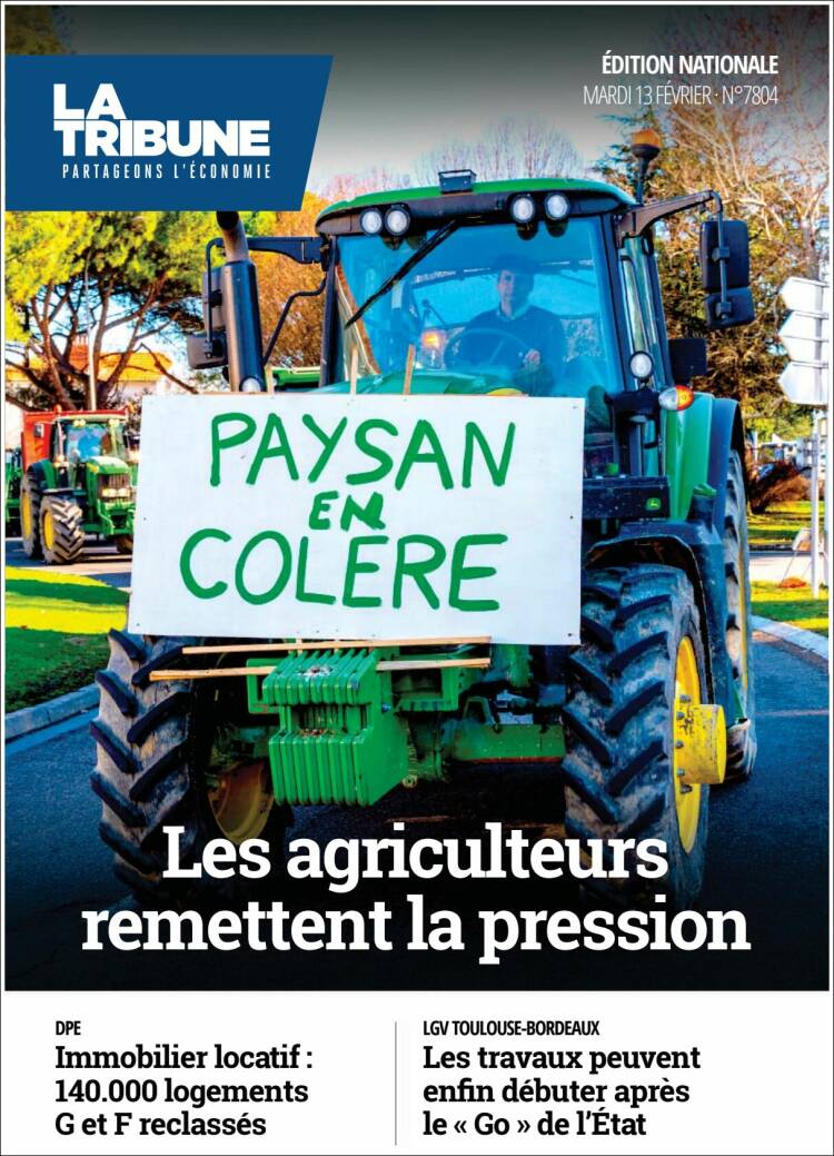 Portada de La Tribune (Francia)