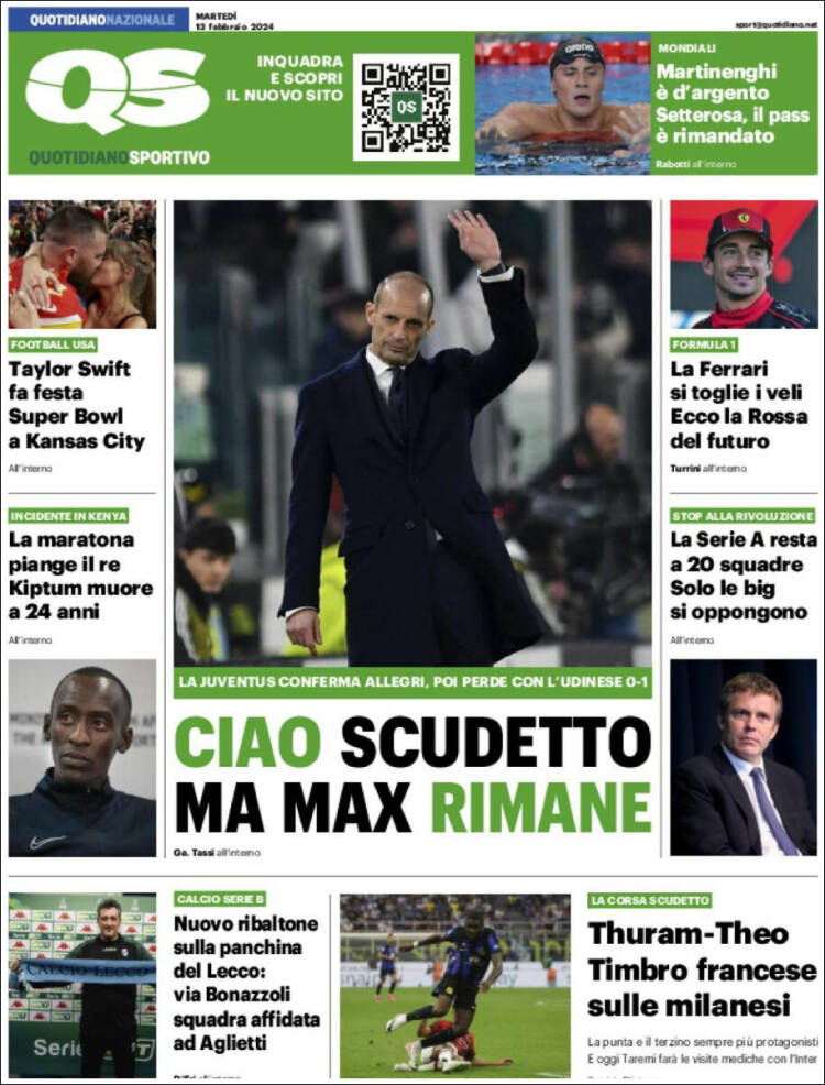 Portada de Quotidiano Sportivo (Italia)