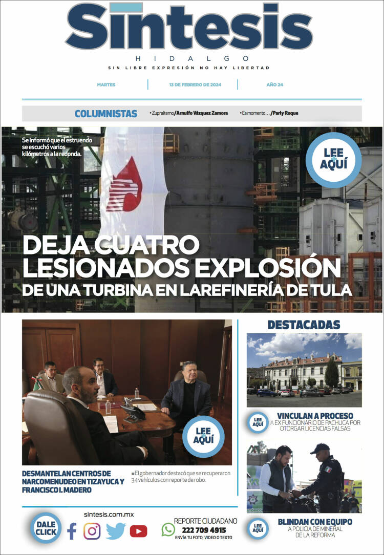 Portada de Sistesis - Hidalgo (M&eacute;xico)