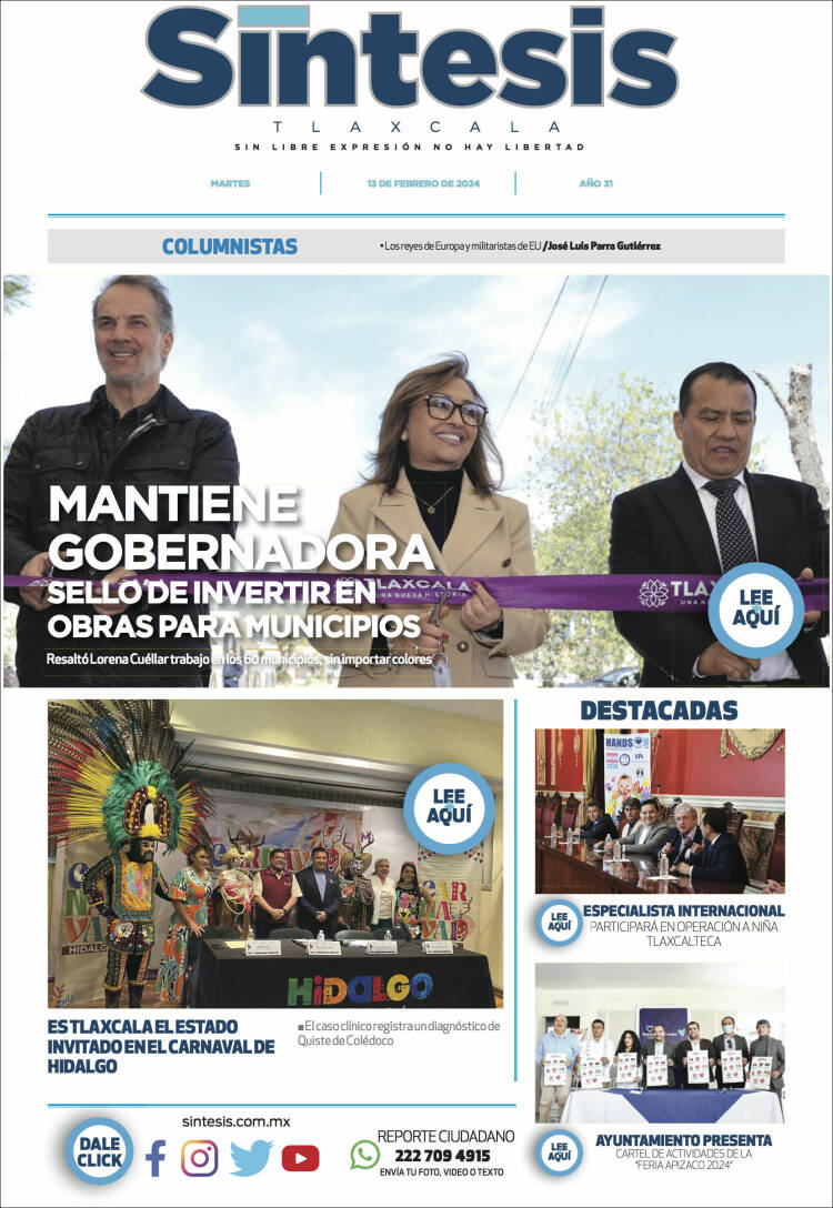 Portada de Síntesis de Tlaxcala (M&eacute;xico)