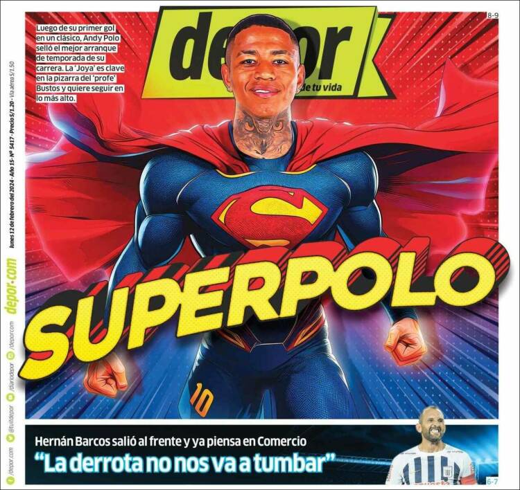 Portada de Depor (Per&uacute;)