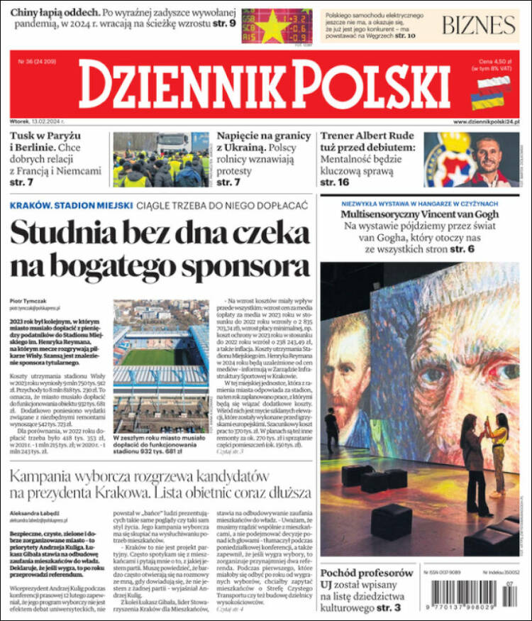 Portada de Dziennik (Polonia)
