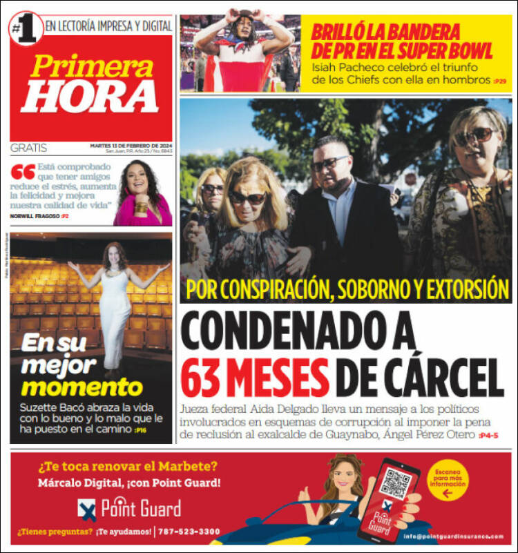 Portada de Primera Hora (Puerto Rico)