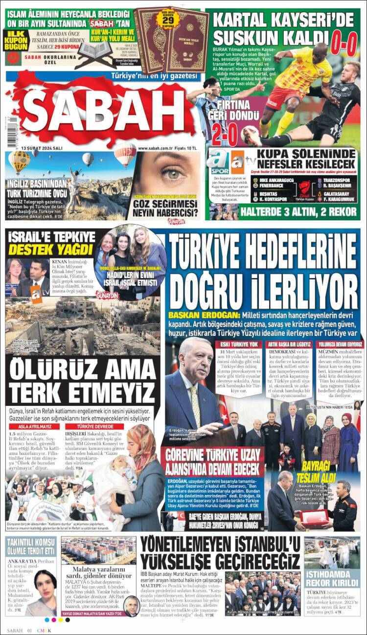 Portada de Sabah (Turqu&iacute;a)