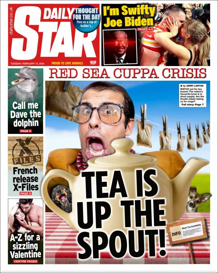 Portada de Daily Star (Reino Unido)