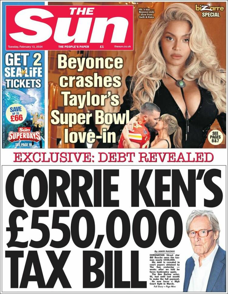 Portada de The Sun (Reino Unido)