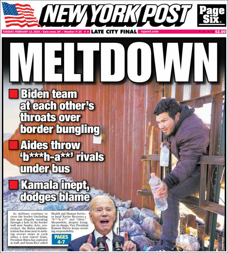 Portada de New York Post (USA)