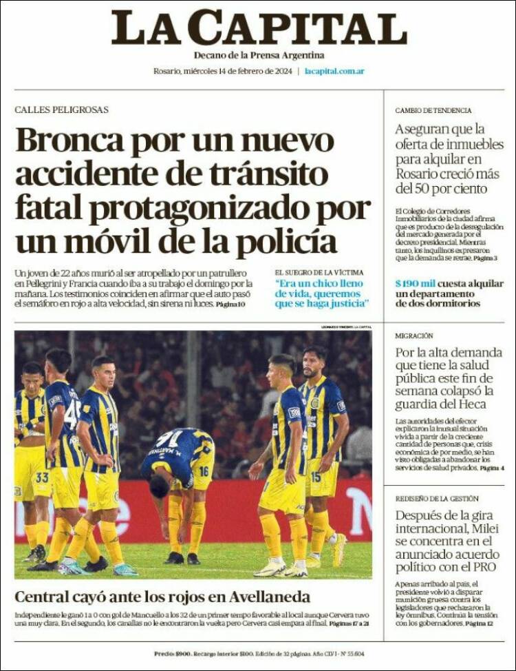 Portada de La Capital - Rosario (Argentina)