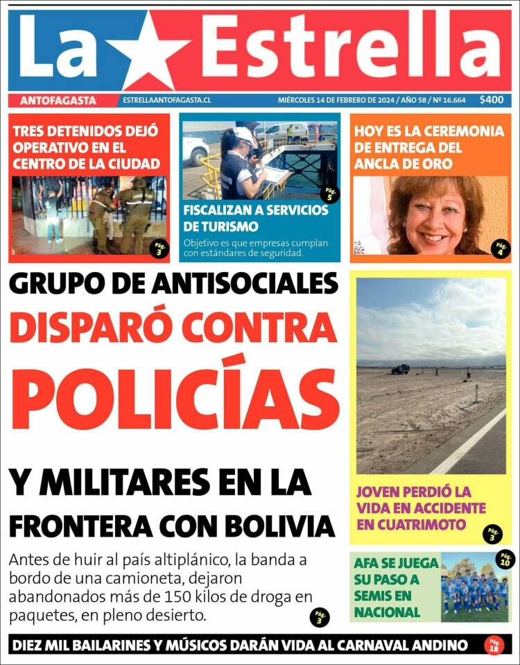 Portada de La Estrella del Norte (Chile)
