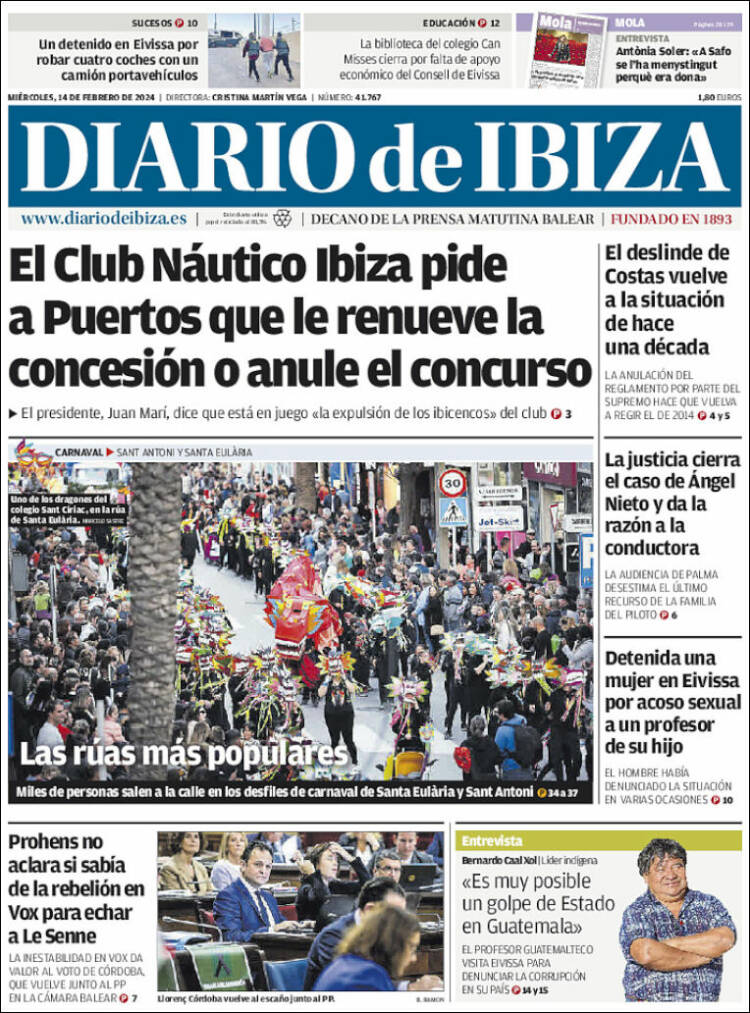 Portada de Diario de Ibiza (España)