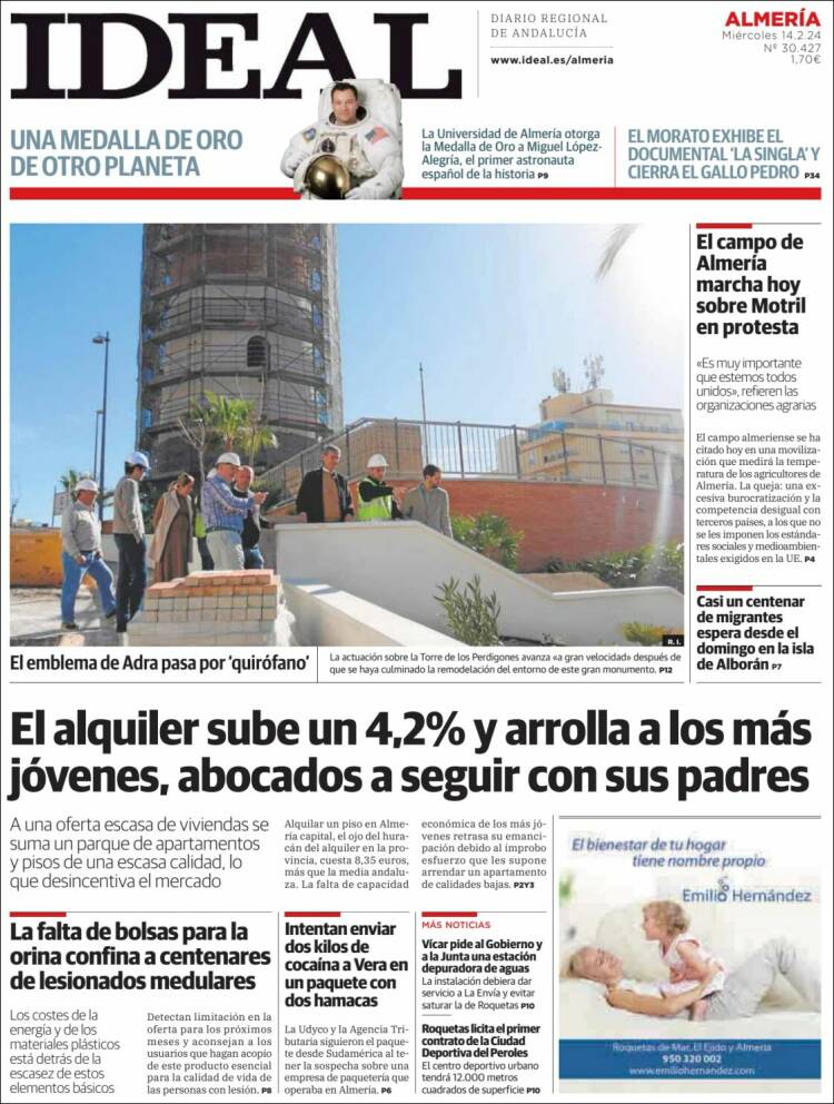 Portada de Ideal Almeria (España)