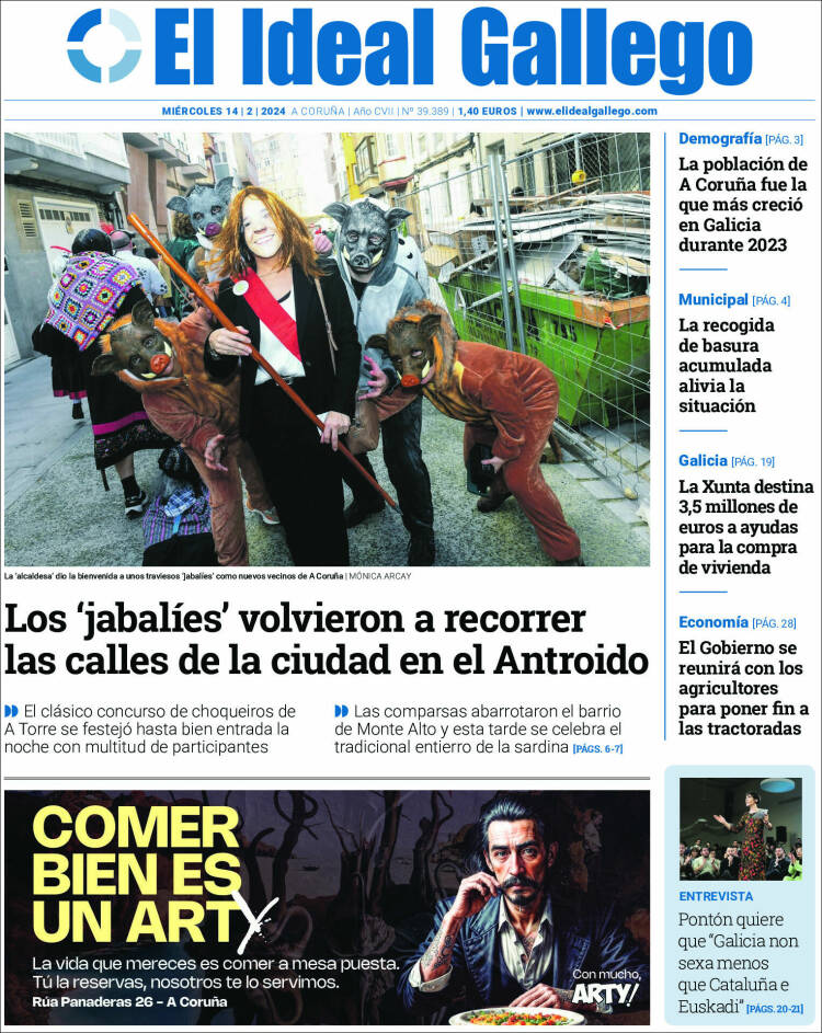 Portada de El Ideal Gallego (España)