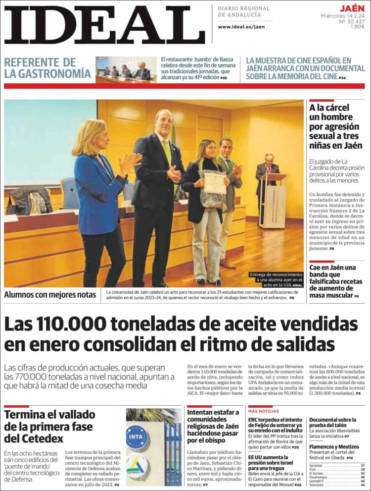 Portada de El Ideal de Jaén (España)