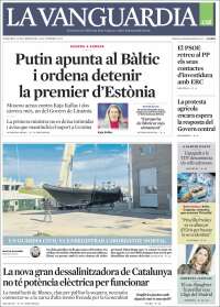 Portada de La Vanguardia (España)