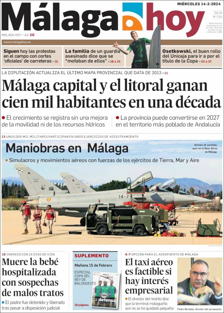 Portada de Málaga Hoy (España)