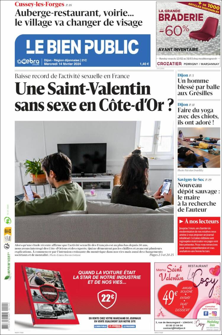 Portada de Le Bien Public (Francia)