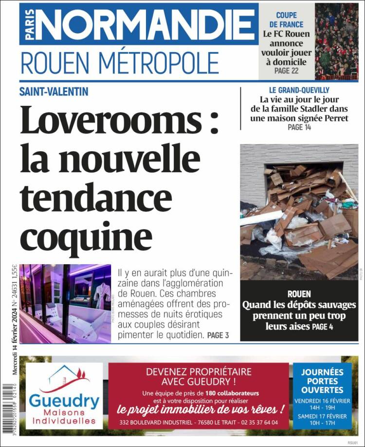 Portada de Paris Normandie (Francia)