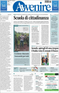 Portada de Avvenire (Italia)