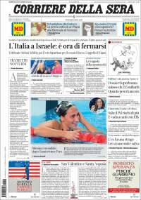 Portada de Corriere della Sera (Italia)