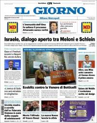 Portada de Il Giorno (Italia)