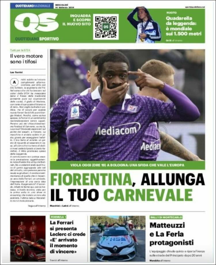 Portada de Quotidiano Sportivo (Italia)