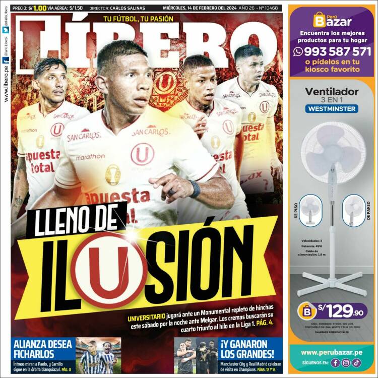 Portada de Líbero (Per&uacute;)
